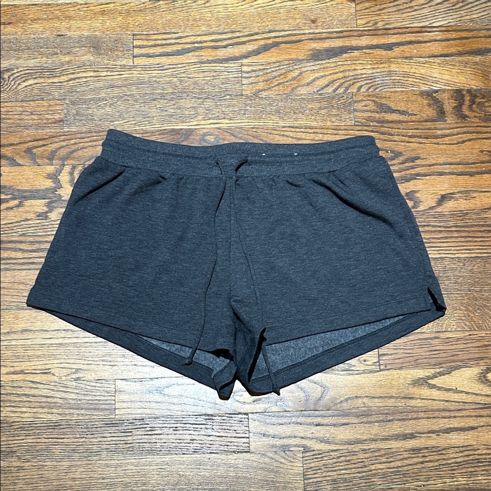 Women's Beautifully Soft Pocket Fleece Lined Black Lounge Shorts